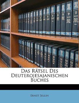 Paperback Das Ratsel Des Deuterojesajanischen Buches [German] Book