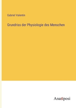 Paperback Grundriss der Physiologie des Menschen [German] Book