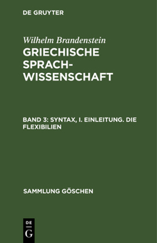 Hardcover Syntax, I. Einleitung. Die Flexibilien [German] Book