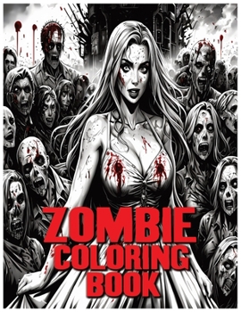 Paperback Zombie Coloring Book For Adults [Large Print] Book