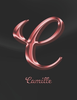 Camille: 1 Year Weekly Planner with Note Pages (12 Months) | Black Marble Rose Gold Pink Effect Letter C | 2020 - 2021 | Week Planning | Monthly ... | Plan Each Day, Set Goals & Get Stuff Done