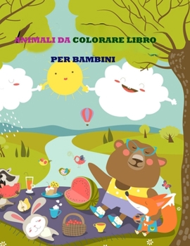 Paperback Animali da colorare libro per bambini [Italian] Book