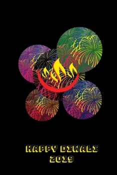 Happy Diwali 2019: Thoughtful Diwali Gift, Lined Blank Notebook, Mandala Back Cover, 6 x 9, 120 White Color Pages, Matte Finish Cover