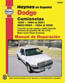Paperback Dodge Camionetas: 1500 (1994 Al 2001) Y 2500/3500 (1994 Al 2002) [Spanish] Book