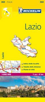 Map Michelin Map: Lazio 360 (Italy) [Italian] Book
