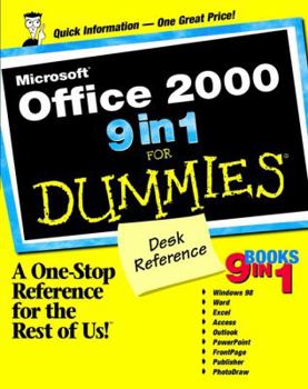 Paperback Microsoft Office 2000 9 in 1 for Dummies Desk Reference Book