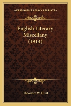 Paperback English Literary Miscellany (1914) Book