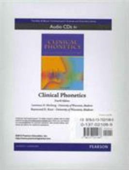 CD-ROM Audio CDs for Clinical Phonetics Book