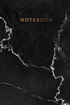 Notebook: Beautiful black marble ? Personal notes ? Daily diary ? Office supplies |  6 x 9 - Regular size notebook | 120 pages | College ruled (Black marbles small)