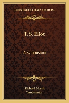 Paperback T. S. Eliot: A Symposium Book