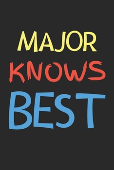 Major Knows Best: Lined Journal, 120 Pages, 6 x 9, Major Personalized Name Notebook Gift Idea, Black Matte Finish (Major Knows Best Journal)