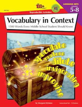 Paperback Vocabulary in Context, Grades 5 - 8: 1500 Words Every Middle School Student Should Know Book