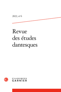 Paperback Revue Des Etudes Dantesques [Italian] Book