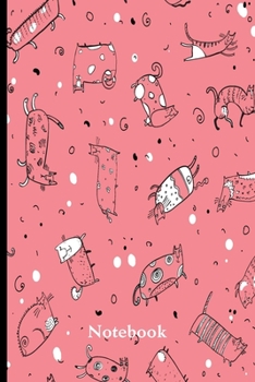 Notebook: Cat lovers gift for women and girls. Pink cute pussy cat notebook to write in.