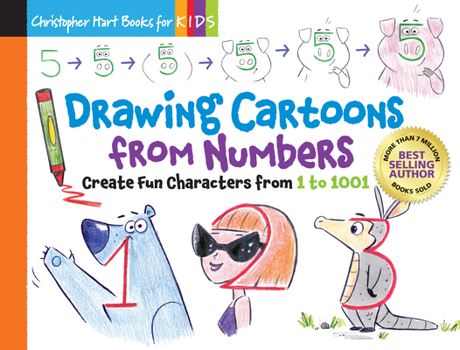 Spiral-bound Drawing Cartoons from Numbers: Create Fun Characters from 1 to 1001 Book