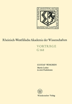 Paperback Martin Luther in zwei Funktionen: 157. Sitzung am 18. März 1970 in Düsseldorf [German] Book