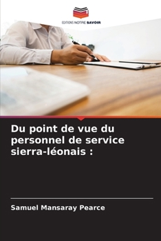 Paperback Du point de vue du personnel de service sierra-léonais [French] Book