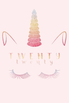 2020 Daily Diary: A5 Day on a Page to View Full DO1P Planner Lined Writing Journal | Baby Pink & Rainbow Glitter Unicorn (2020 Daily Diaries)