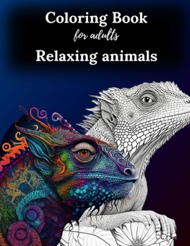 Paperback Coloring Book for adults Relaxing Animals: Stress reducing coloring Book