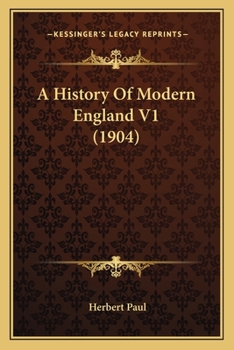 Paperback A History Of Modern England V1 (1904) Book