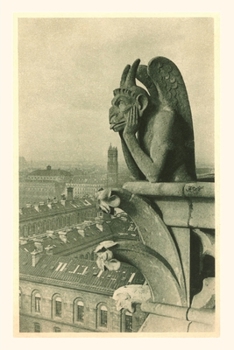 Paperback Vintage Journal Gargoyle on Notre Dame Cathedral Book