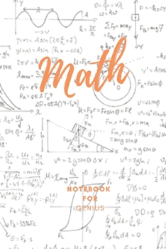 Math  Notebook for Genius: 0.5 inch Grid paper - Square Graph paper / Graph paper Composition Notebook / Journal - Pure Mathematics - Applied ... Students|6 x 9 paper 120 Pages | Orange Color