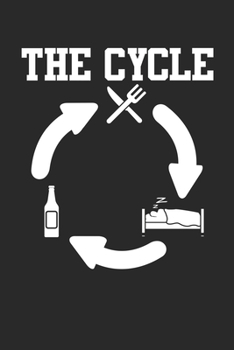 The Cycle: Essen Sie Schlaf Bier Party Wiederholung Schüler Notizbuch liniert DIN A5 - 120 Seiten für Notizen, Zeichnungen, Formeln | Organizer Schreibheft Planer Tagebuch