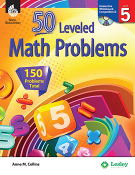 Paperback 50 Leveled Math Problems Level 5 Book
