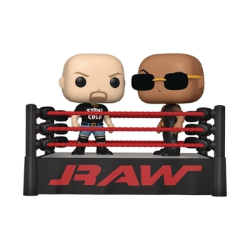 Misc. Pop Moment Wwe the Rock Versus Stone Cold in Wrestling Ring Vinyl Figure Book