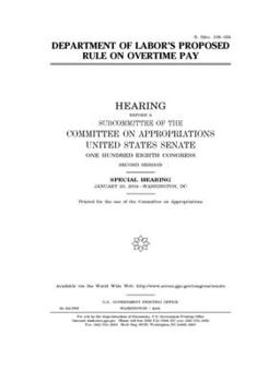 Department of Labor’s proposed rule on overtime pay