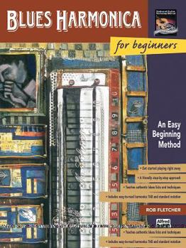 Paperback Blues Harmonica for Beginners: An Easy Beginning Method Book