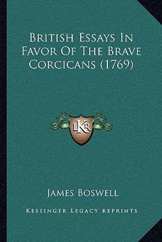 Paperback British Essays In Favor Of The Brave Corcicans (1769) Book
