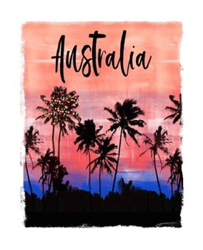 Paperback Australia: Christmas Notebook With Lined Wide Ruled Paper For Taking Notes. Stylish Tropical Travel Journal Diary 5 x 8 Inch Soft Book