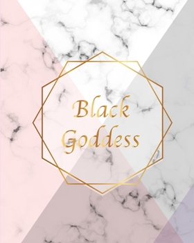 Black Goddess: Gift Luxury Marble Glossy Pink Purple Faux Gold Print Notebook Journal (Marble Notebooks)