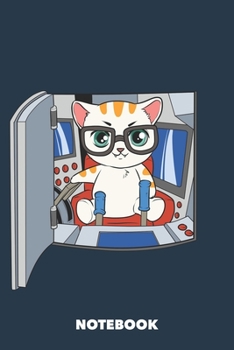 Paperback Notebook: Remote Controlled Cat 6 x 9 inch dot grid - 120 pages for Creative Cat Lovers Book