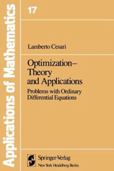 Paperback Optimization--Theory and Applications: Problems with Ordinary Differential Equations Book
