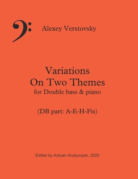 Paperback Alexey Verstovsky Variations on Two Themes for Double bass & piano Book