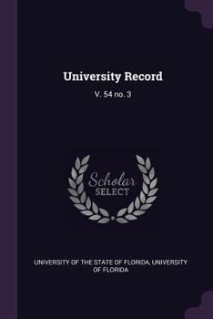 Paperback University Record: V. 54 No. 3 Book