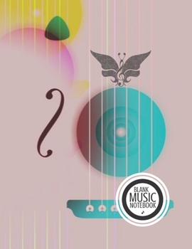 Paperback Blank Music Notebook: Music Manuscript Paper For Notes, Blank Notebook 12 Staves, 120 Pages, 60 Sheets, 8,5" x 11", Abstract Cover Design (v Book