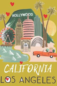 Paperback Los Angeles: Journal Notebook, Vintage California Notepad, Gifts for a Traveler, Holliwood, Light Lined LA City Diary for Drawing W Book