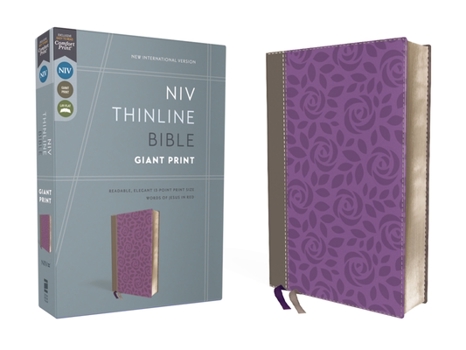Imitation Leather NIV, Thinline Bible, Giant Print, Imitation Leather, Gray/Purple, Red Letter Edition [Large Print] Book
