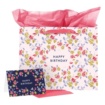 Misc. Gift Bag with Card Large Landscape Happy Birthday Book
