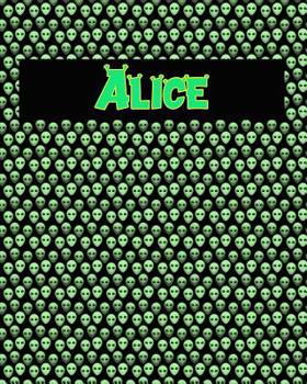 120 Page Handwriting Practice Book with Green Alien Cover Alice: Primary Grades Handwriting Book