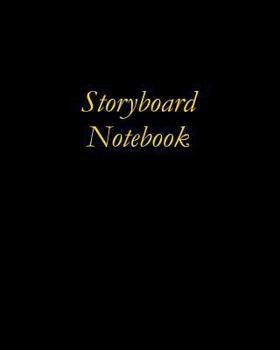Paperback Storyboard Notebook: Black with Gold Letters Cover Book