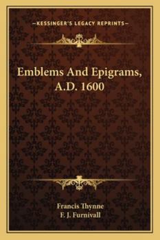 Paperback Emblems And Epigrams, A.D. 1600 Book