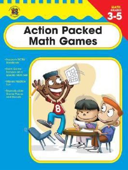 Paperback Action Packed Math Games, Grades 3-5 Book