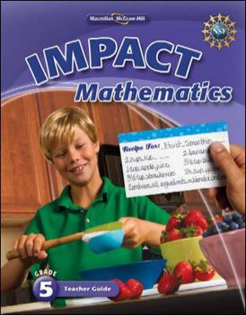 Paperback Math Connects, Grade 5, Impact Mathematics, Student Edition Book