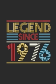 Legend Since 1976: Graph Paper Notebook (6" x 9" - 120 pages) ~ Birthday Themed Notebook for Daily Journal, Diary, and Gift