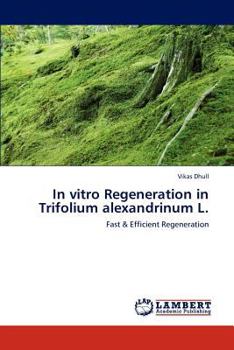 Paperback In vitro Regeneration in Trifolium alexandrinum L. Book