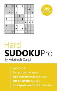 Paperback Sudoku: Hard Sudoku Pro Book for Experienced Puzzlers (200 puzzles), Vol. 13 Book